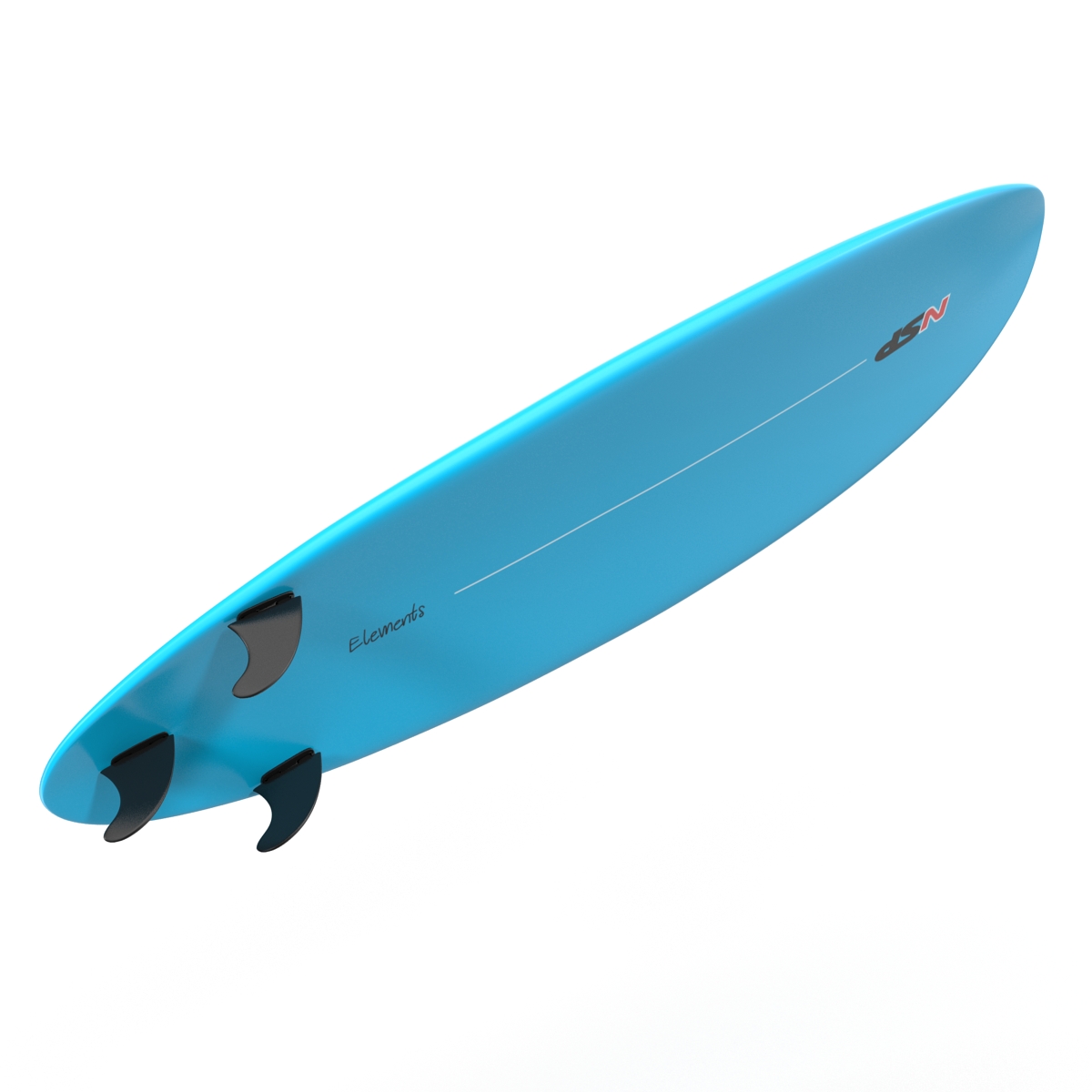 3D Surfboard Funboard model