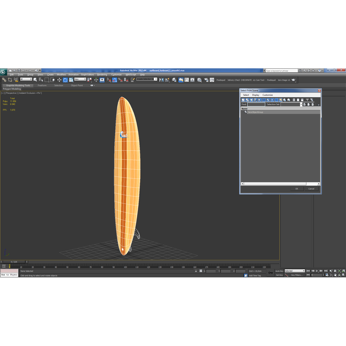 3D model Surfboard Funboard 2