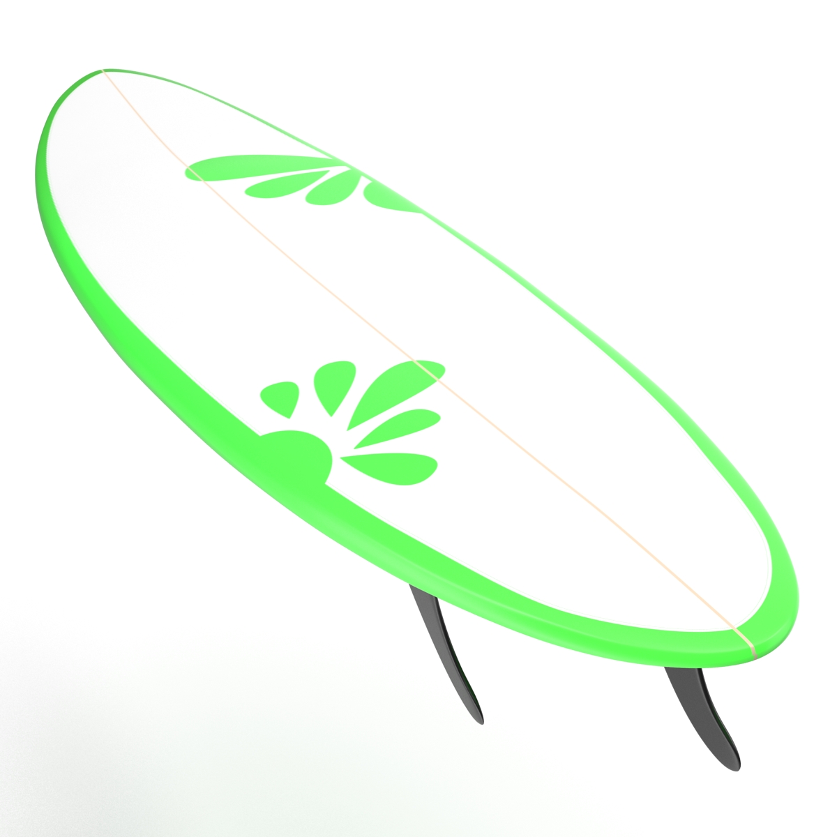 3D model Surfboard Funboard 4