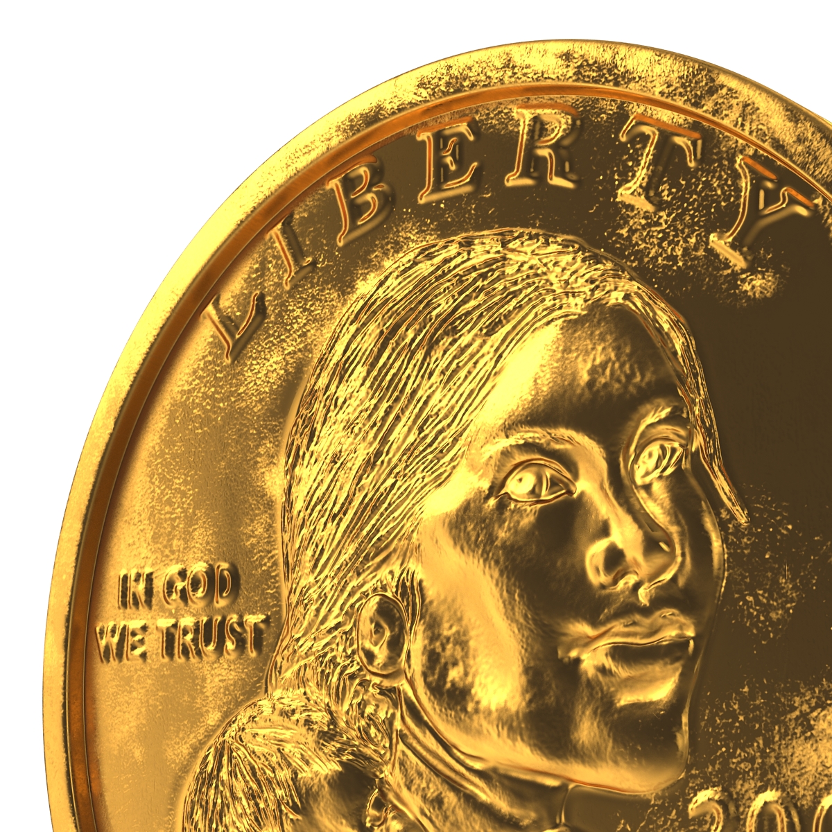 US Sacagawea Dollar 3D model