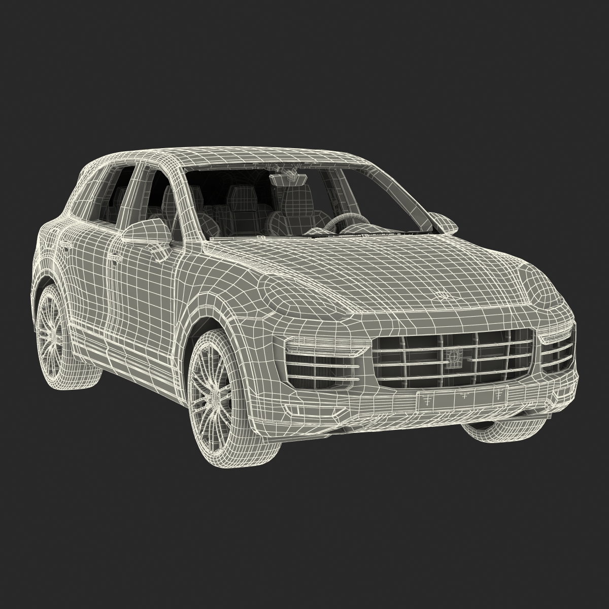 3D model Porsche Cayenne Turbo S 2015 Rigged