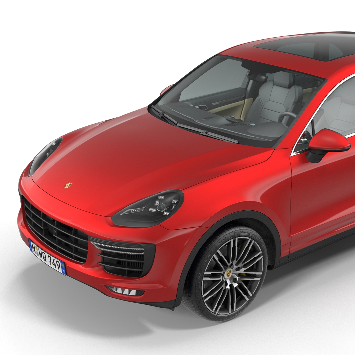 Porsche Cayenne Turbo S 2015 Simple Interior 3D model