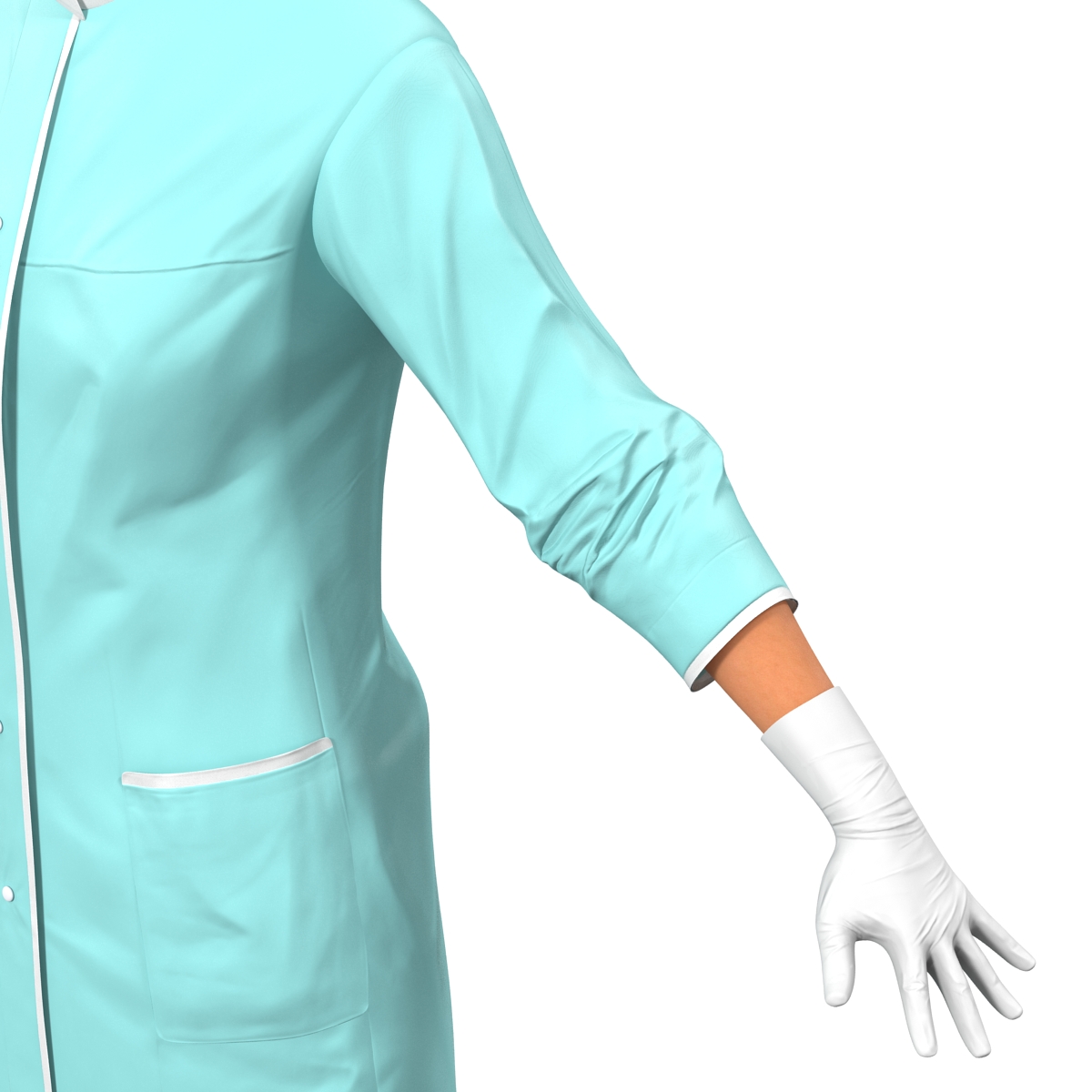 3D model Female Surgeon Mediterranean Rigged