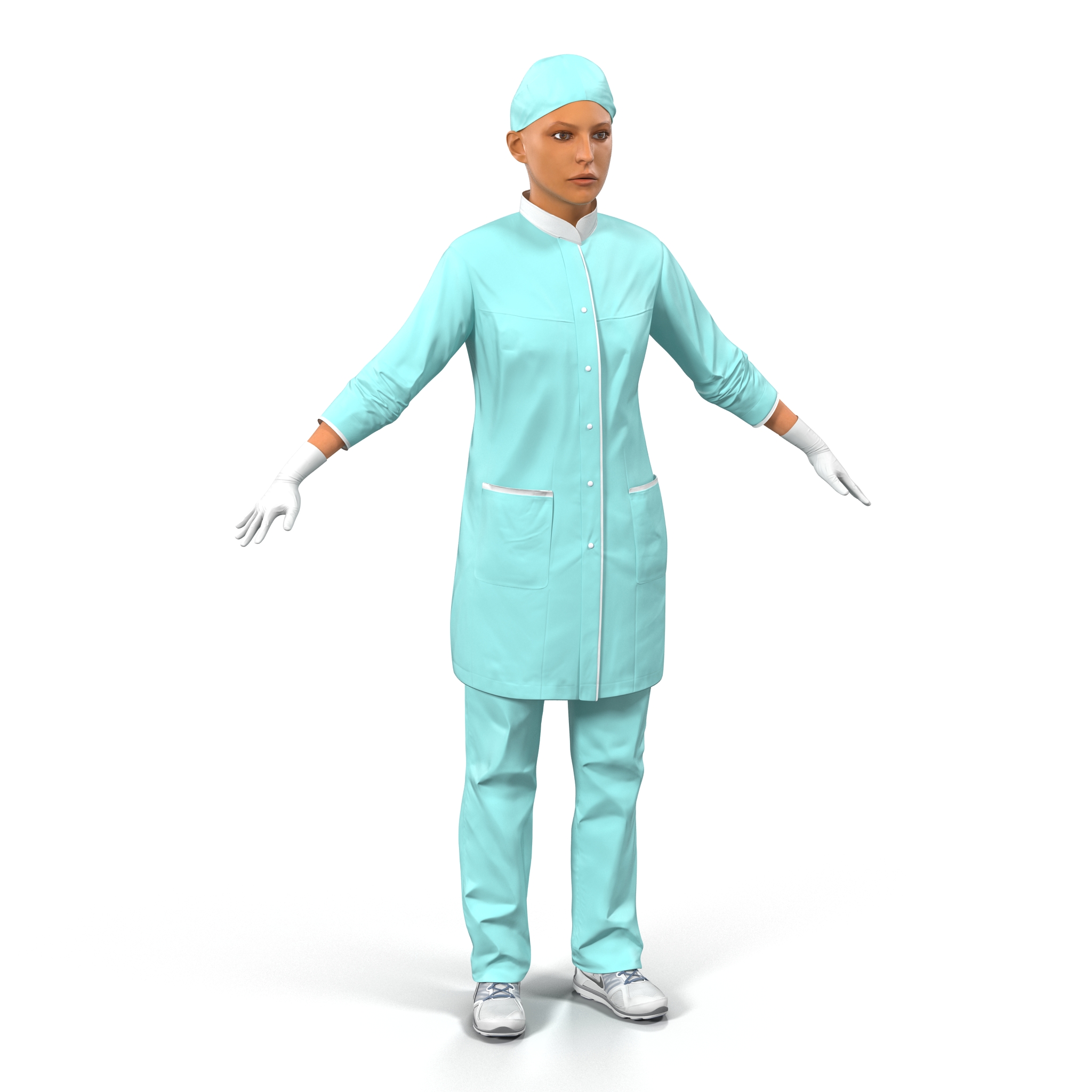 3D model Female Surgeon Mediterranean 2