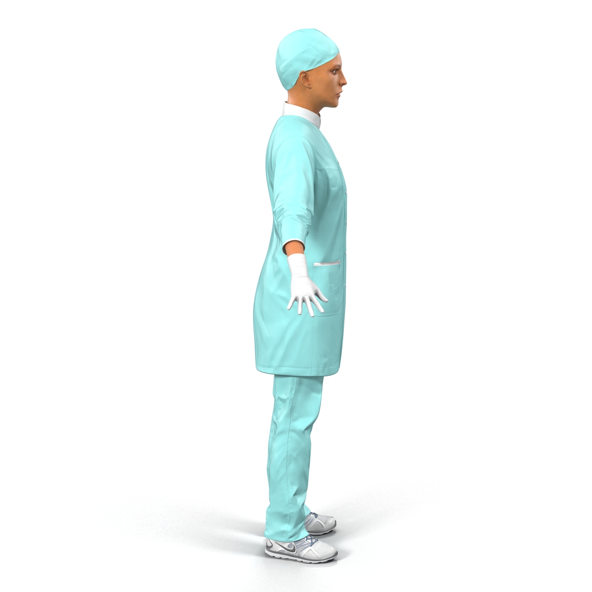 3D model Female Surgeon Mediterranean 2