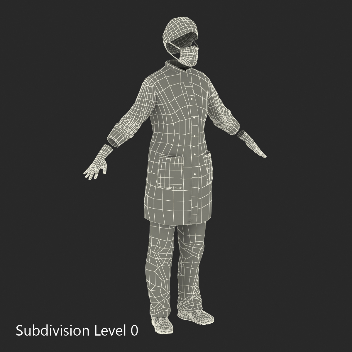 3D model Female Surgeon Dress