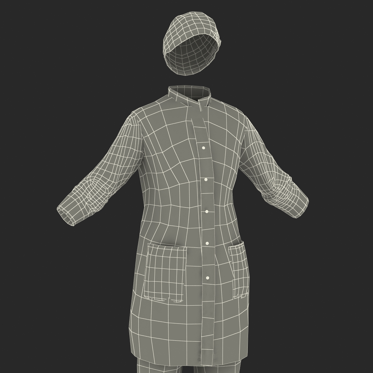 Female Surgeon Dress 3 3D