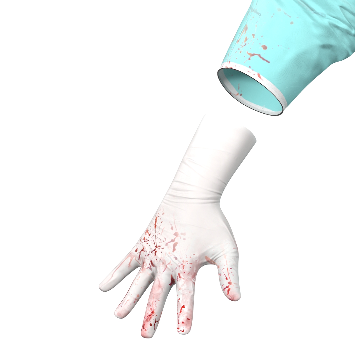 3D Female Surgeon Dress with Blood