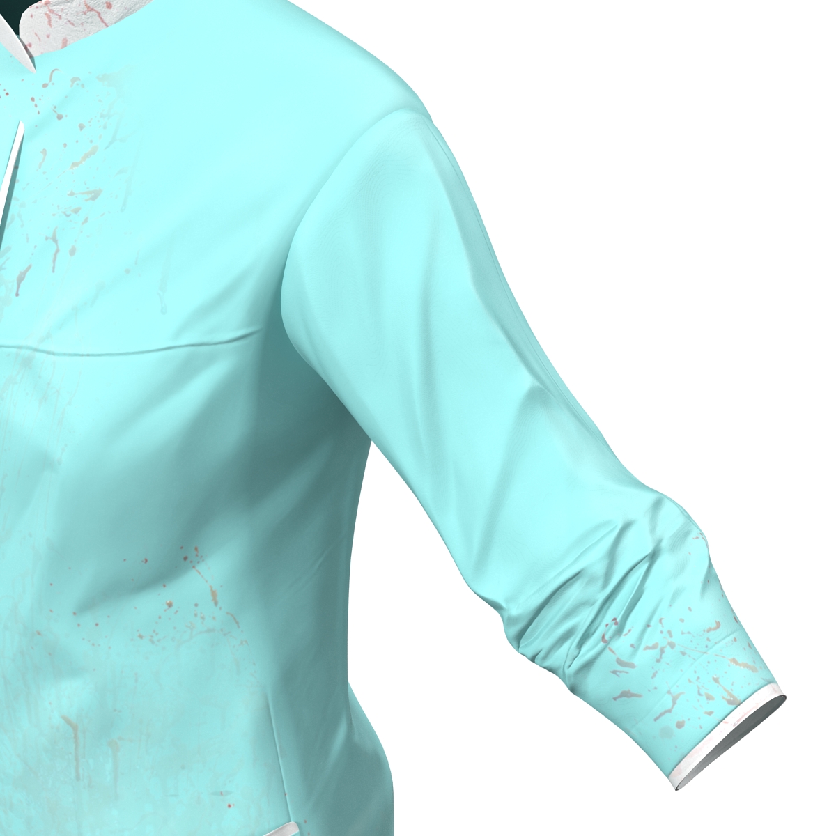 3D Female Surgeon Dress with Blood 3 model