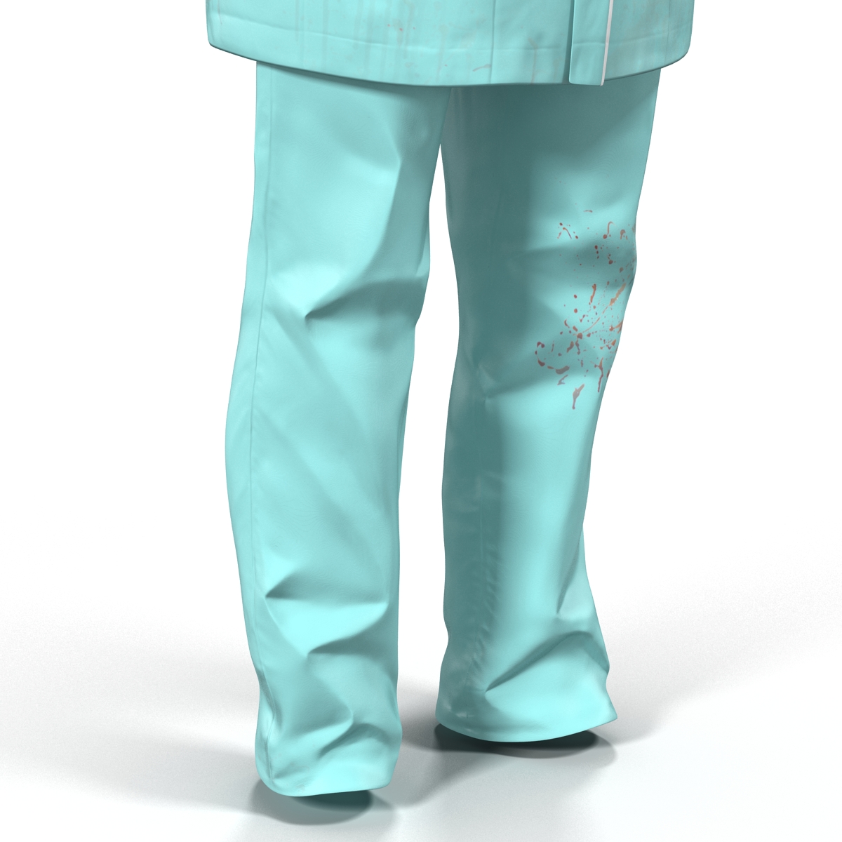 3D Female Surgeon Dress with Blood 3 model