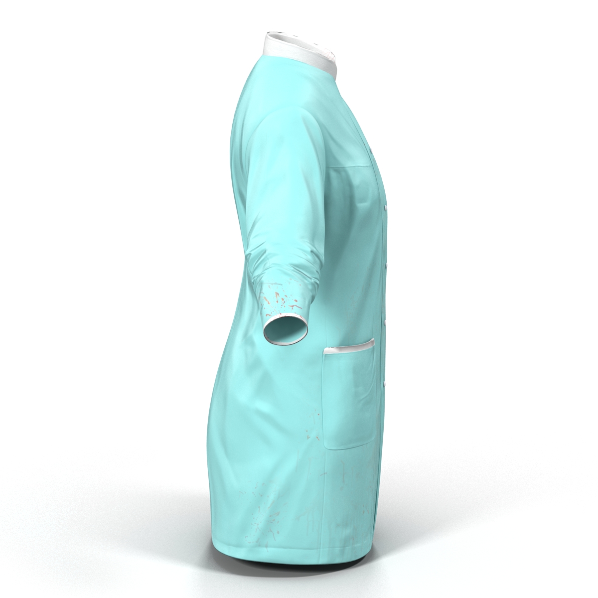 3D Female Surgeon Dress with Blood 5 model