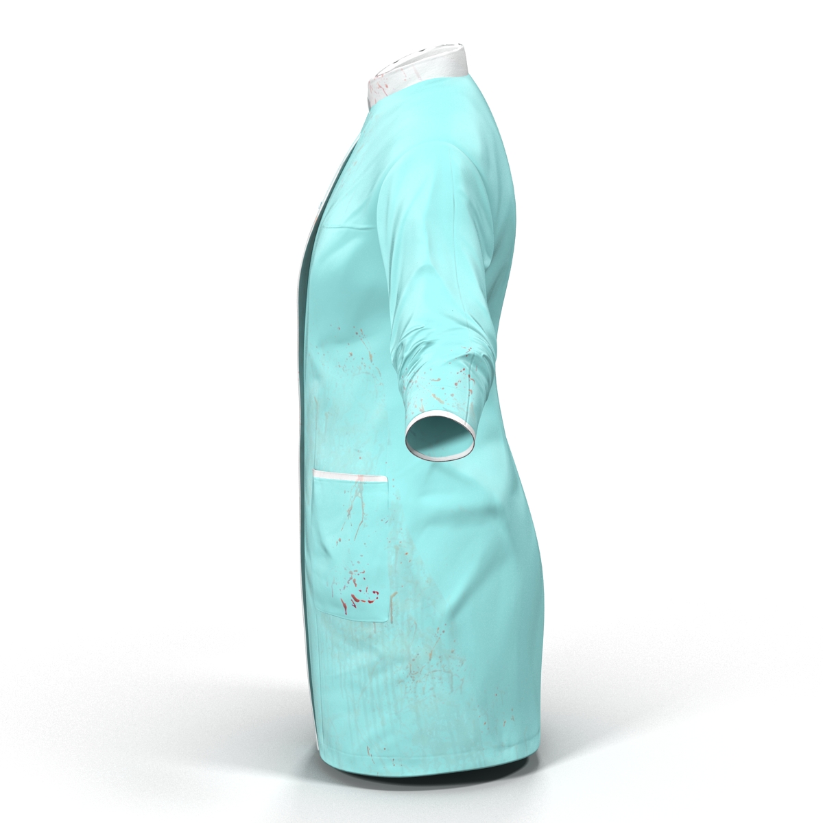 3D Female Surgeon Dress with Blood 5 model