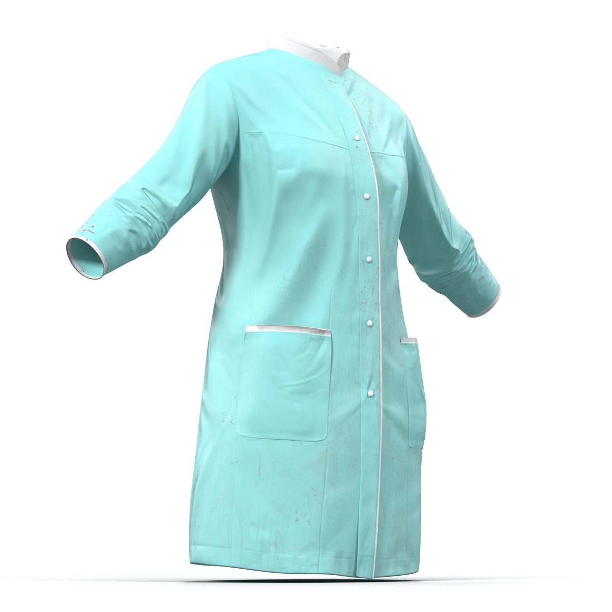 3D Female Surgeon Dress with Blood 5 model