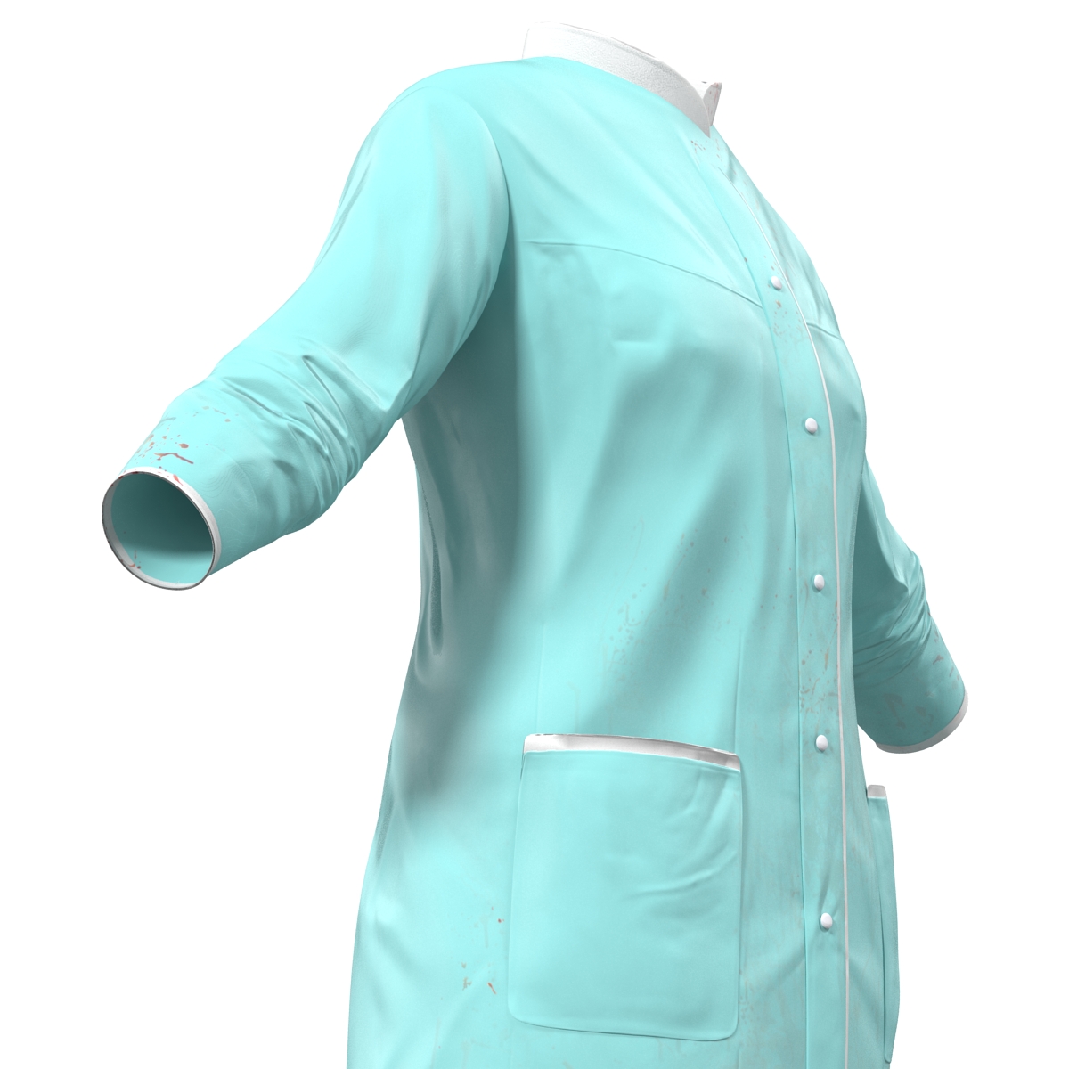 3D Female Surgeon Dress with Blood 5 model