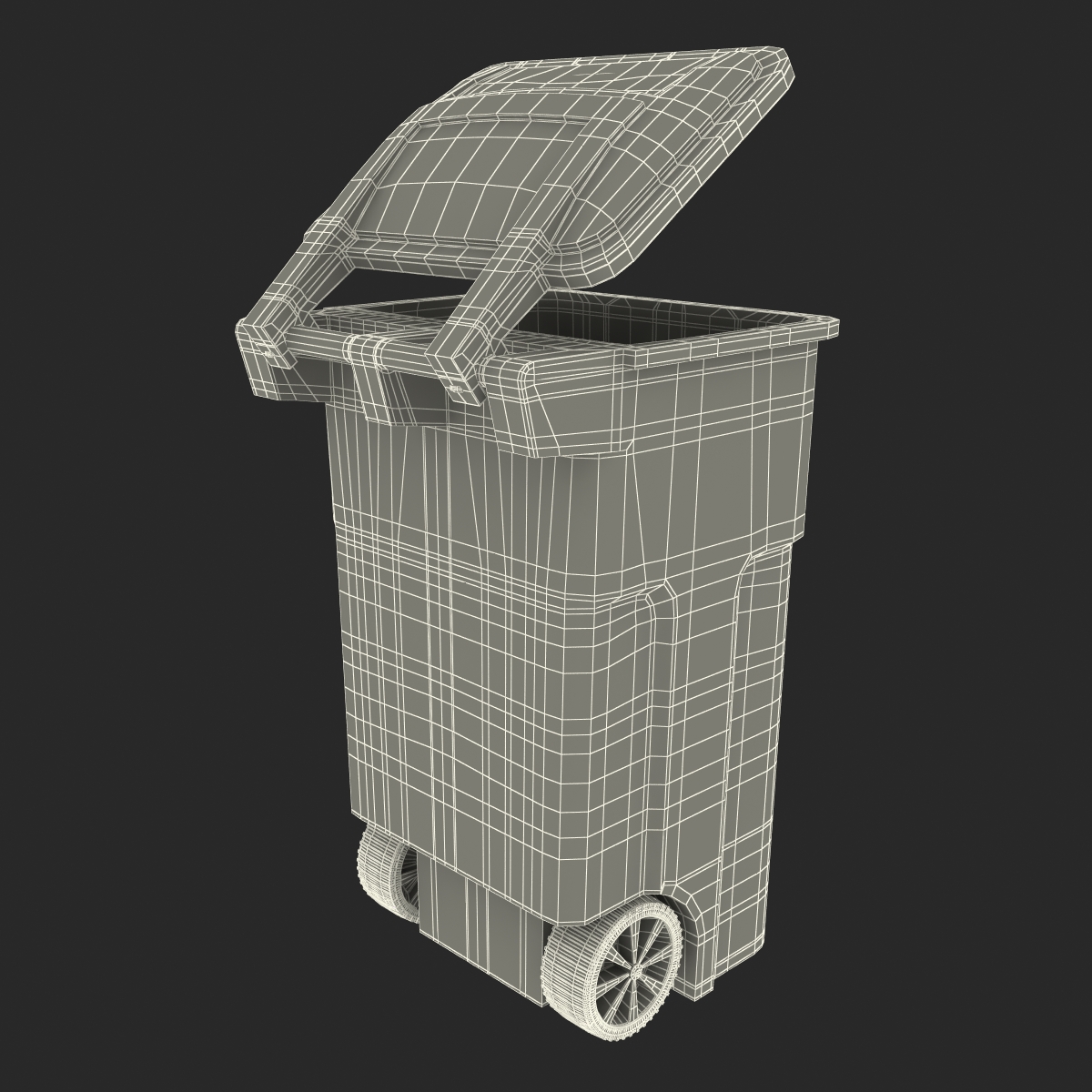 3D Recyling Bin Green model