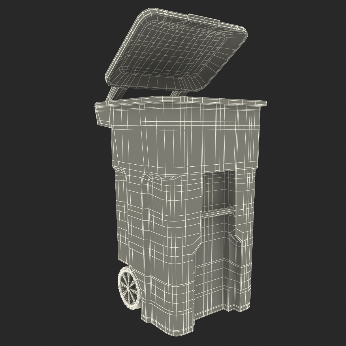 3D Recyling Bin Green model