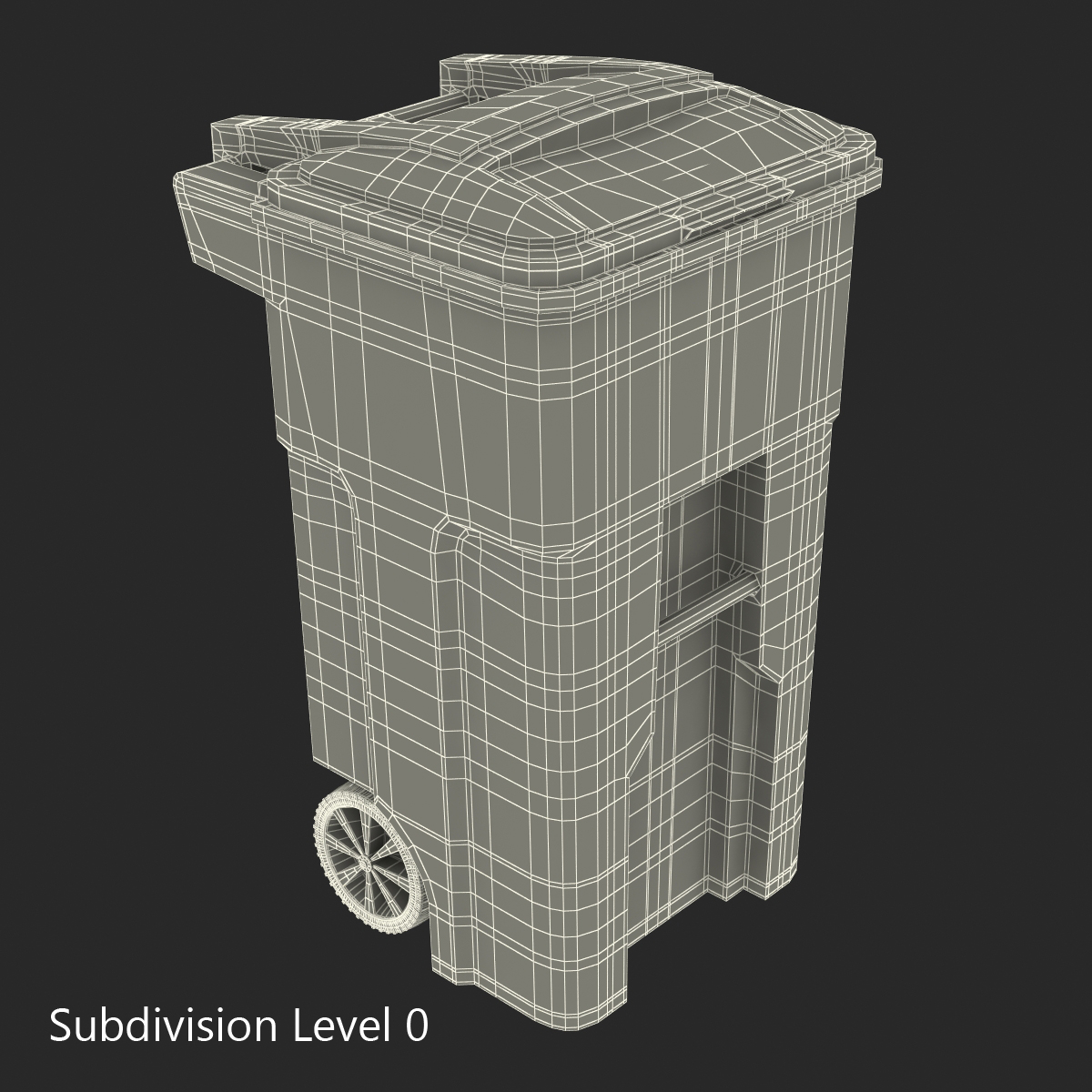 3D Recyling Bin Red