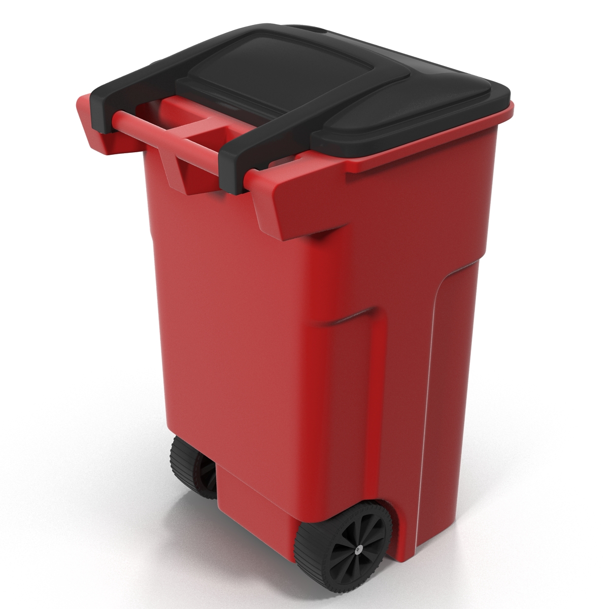 3D Recyling Bin Red