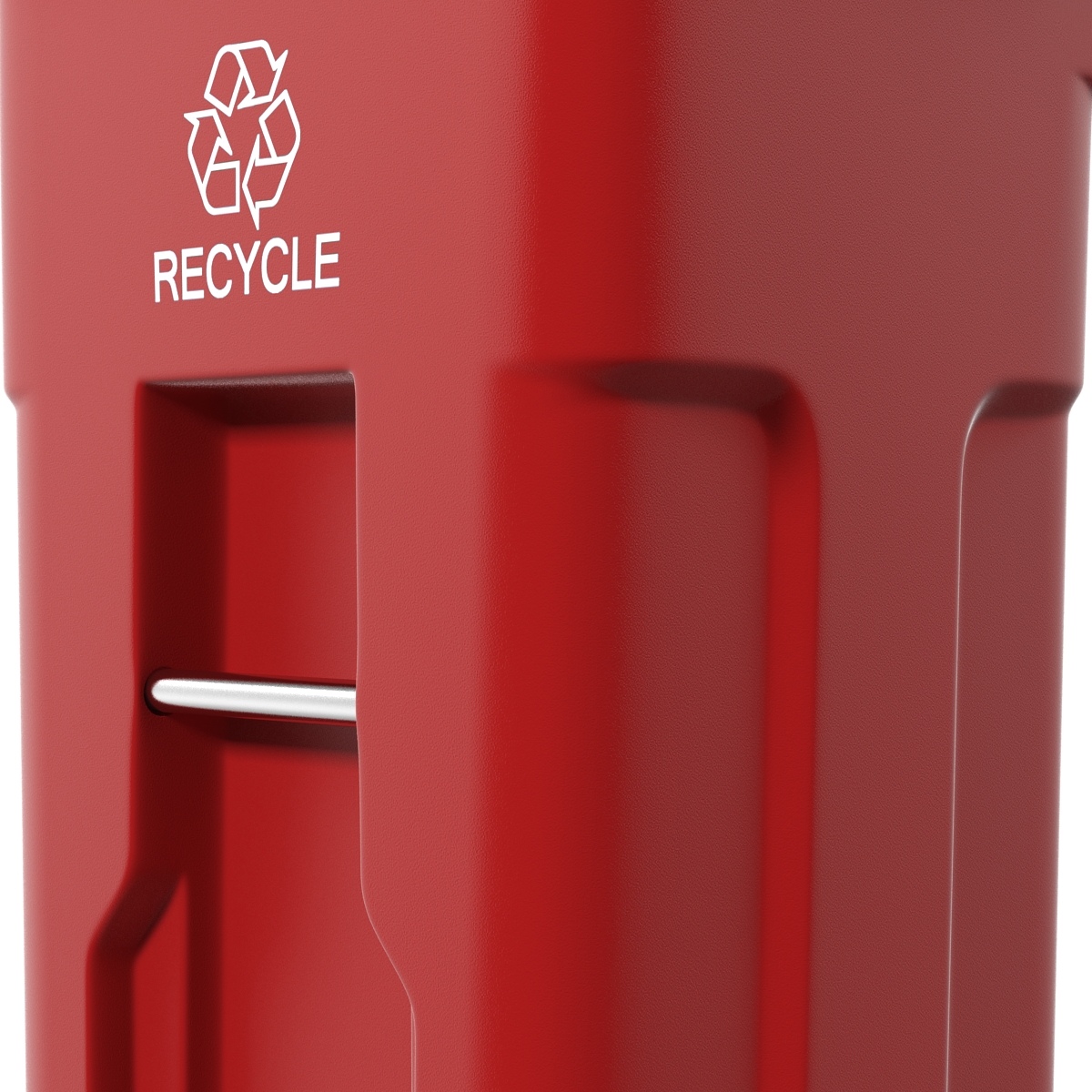 3D Recyling Bin Red