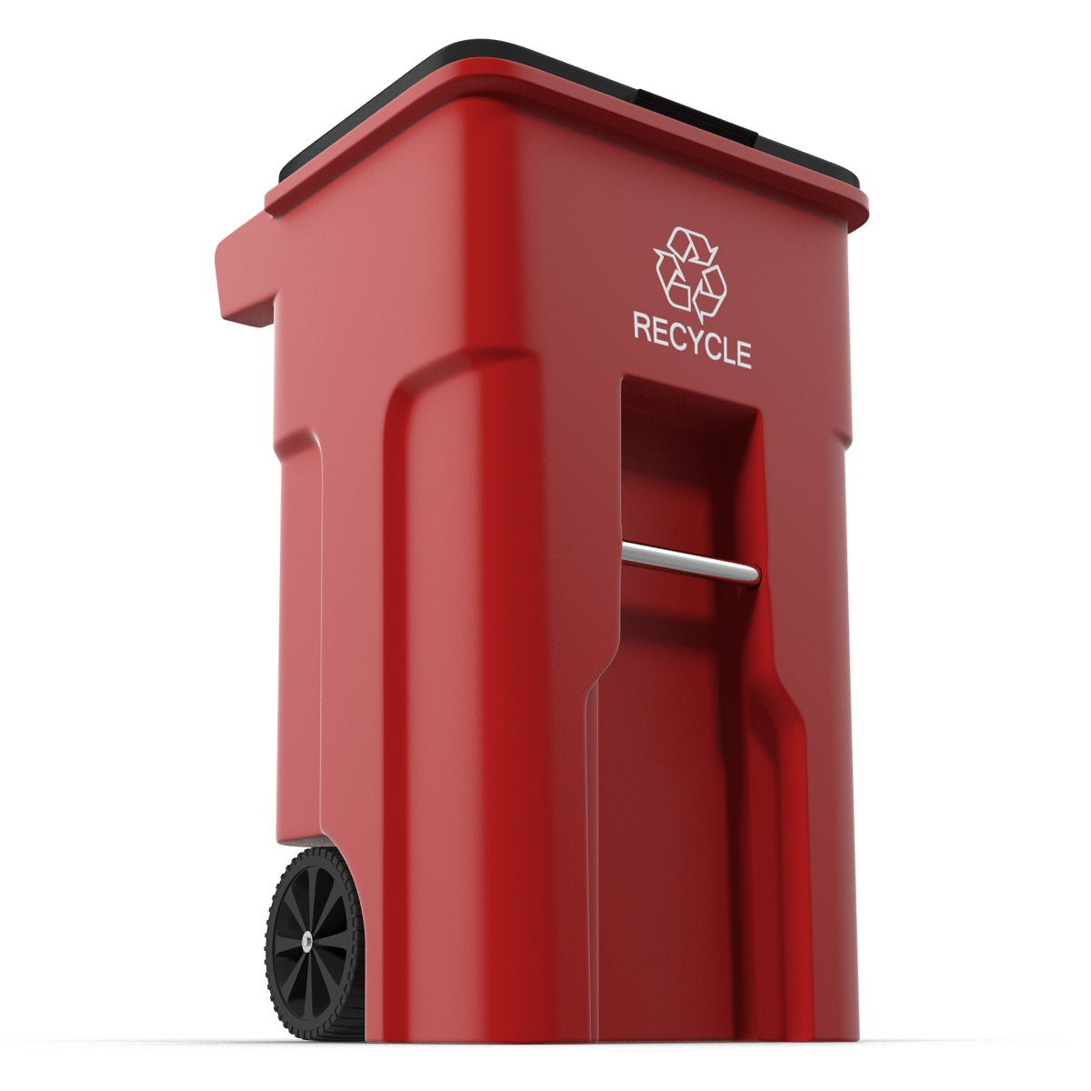 3D Recyling Bin Red