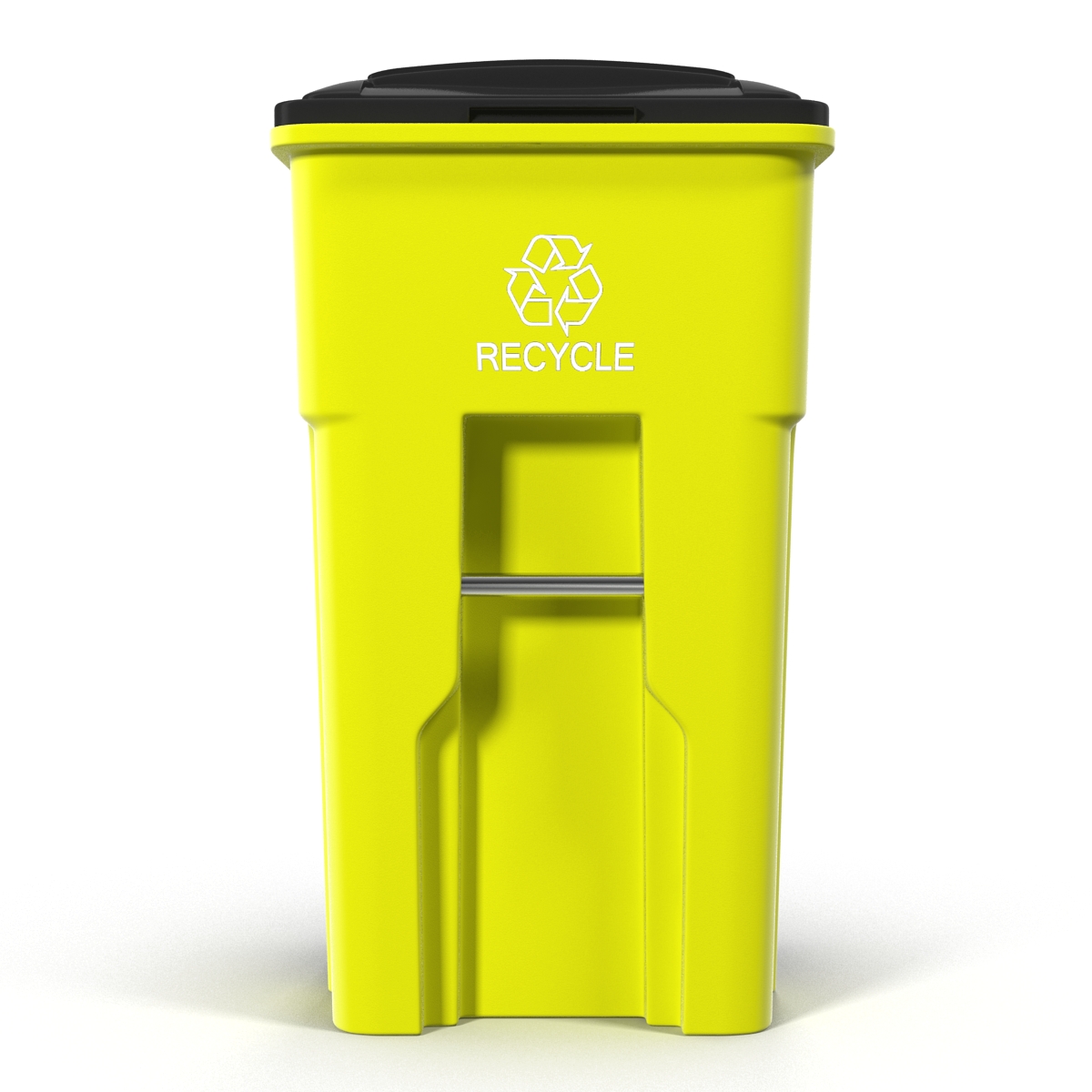 Recyling Bin Yellow 3D model