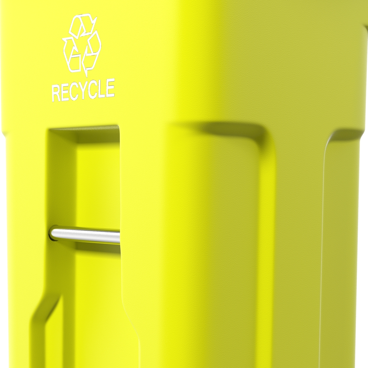 Recyling Bin Yellow 3D model