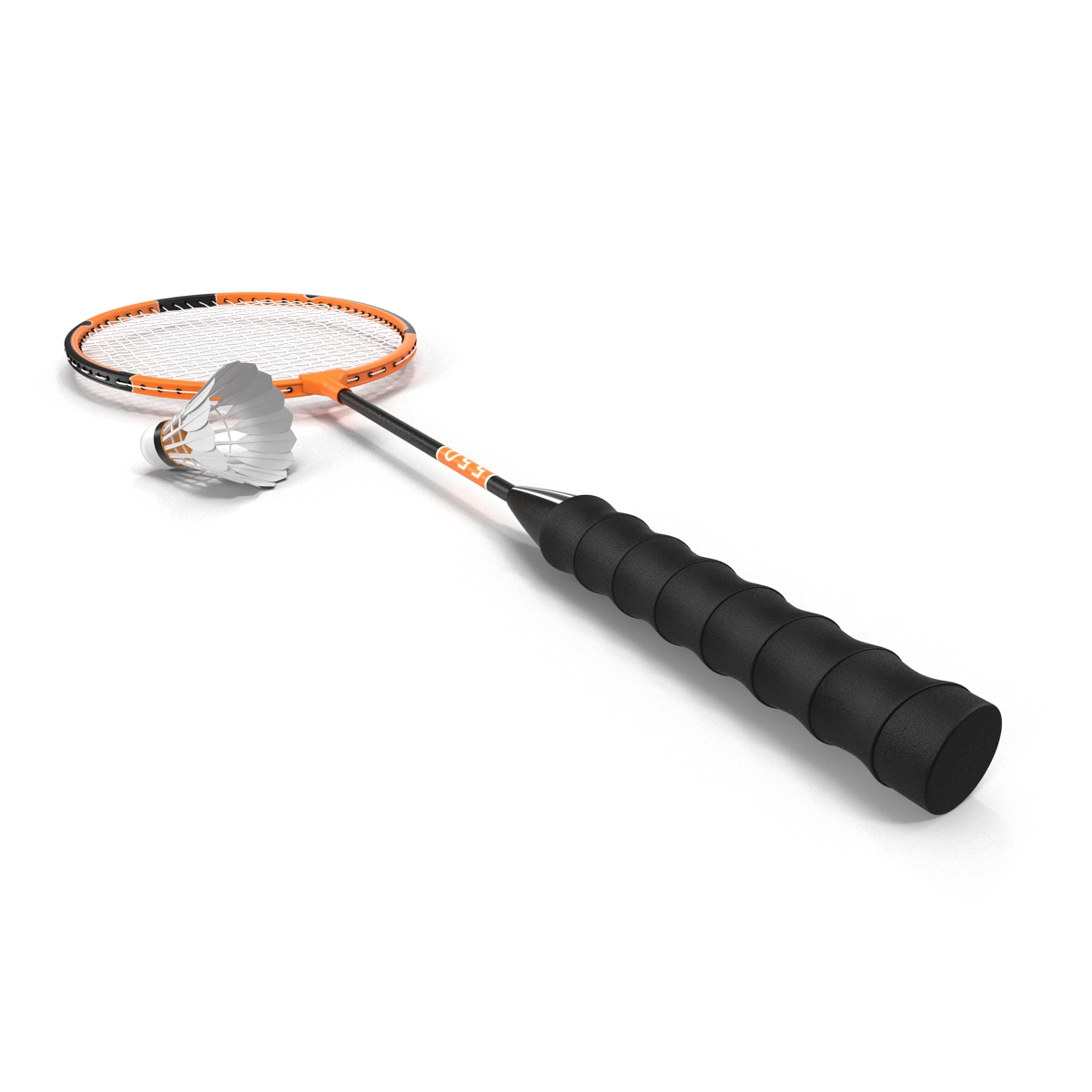 Badminton Racket and Shuttlecock 3D