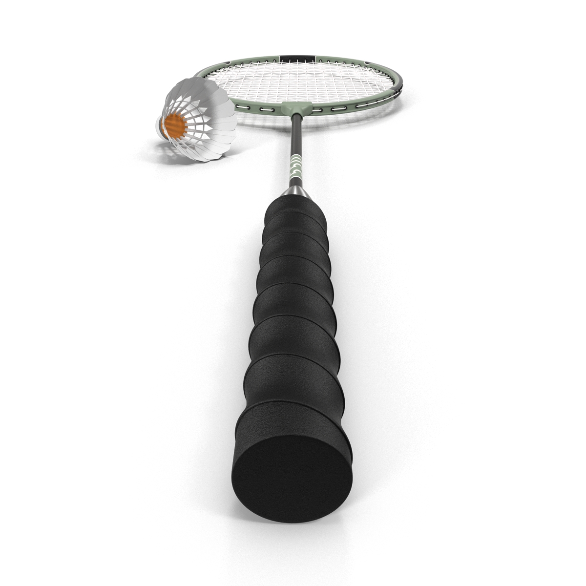 Badminton Racket and Shuttlecock 2 3D model