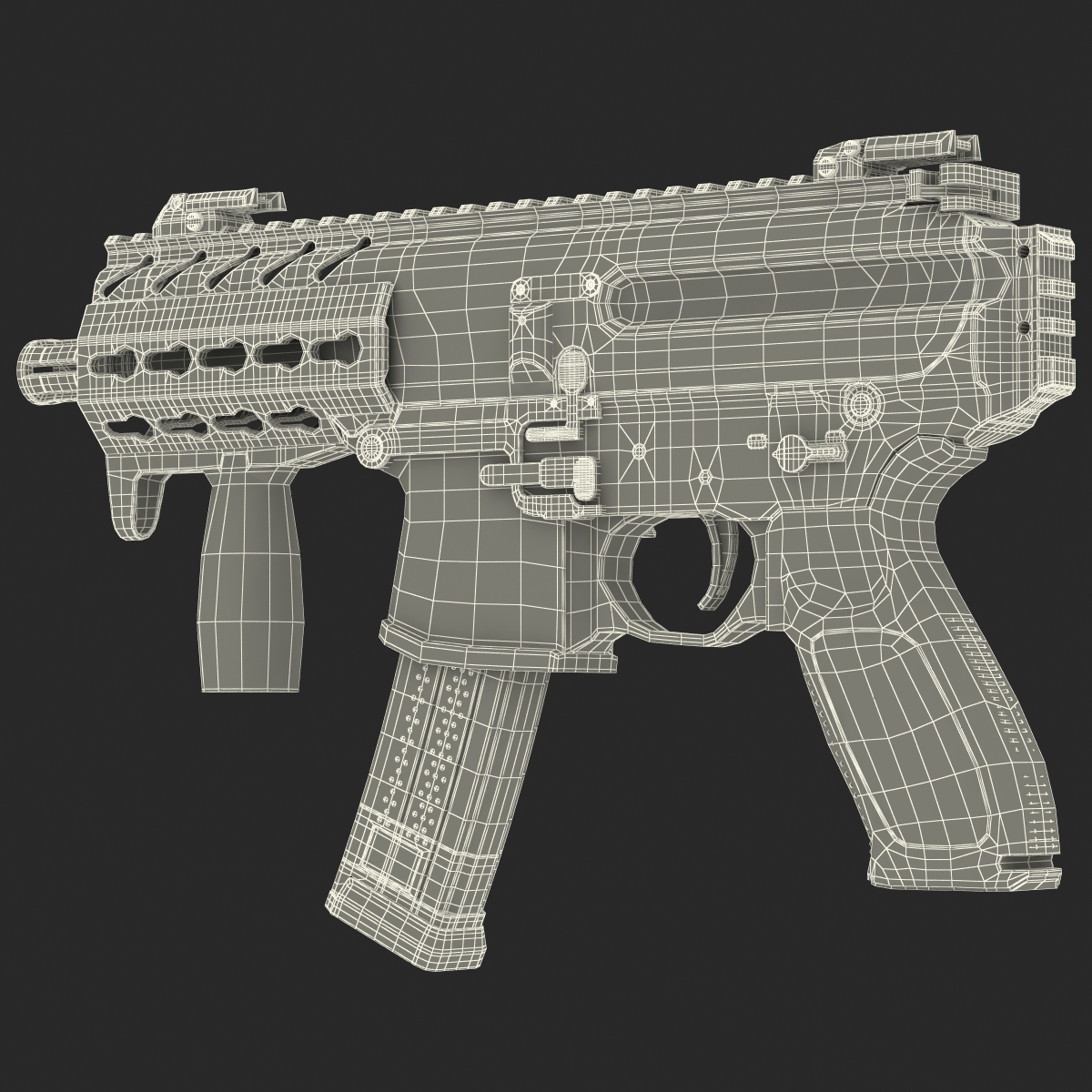 3D Machine Pistol Sig Sauer MPX model