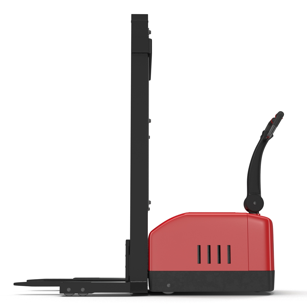 Electric Walkie Stacker Rigged Red 3D model