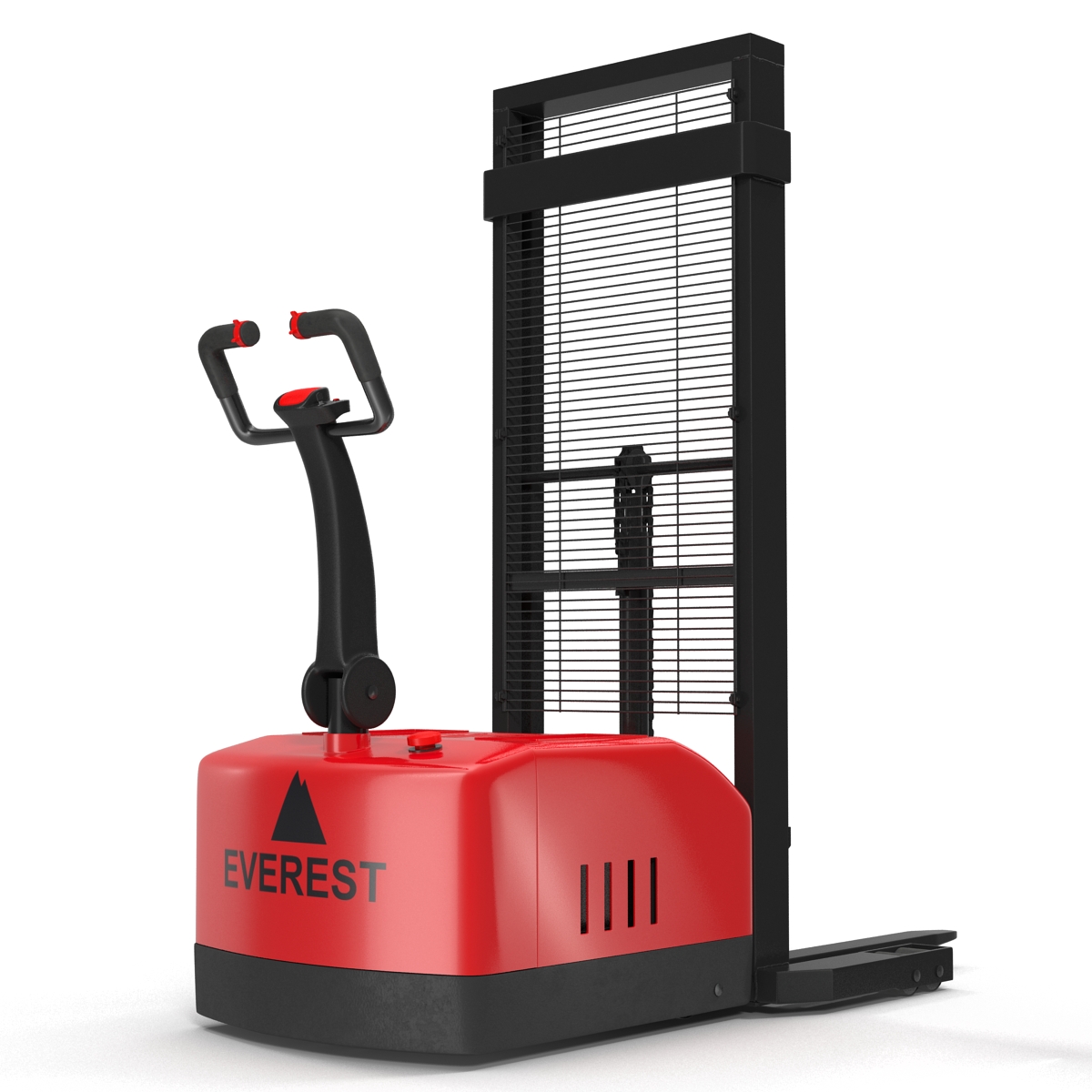 Electric Walkie Stacker Rigged Red 3D model