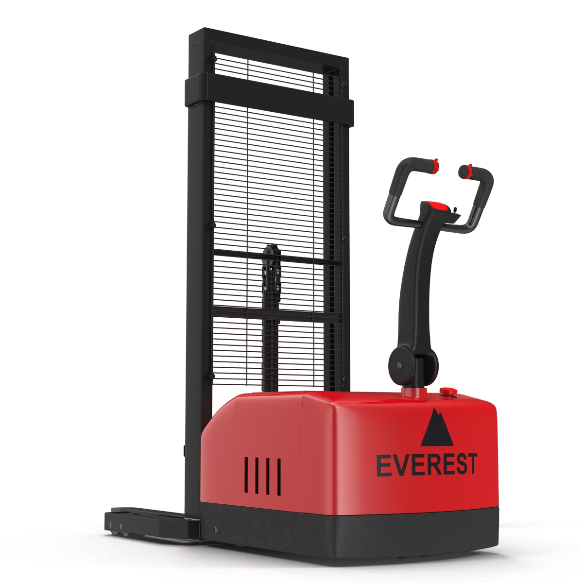 Electric Walkie Stacker Rigged Red 3D model