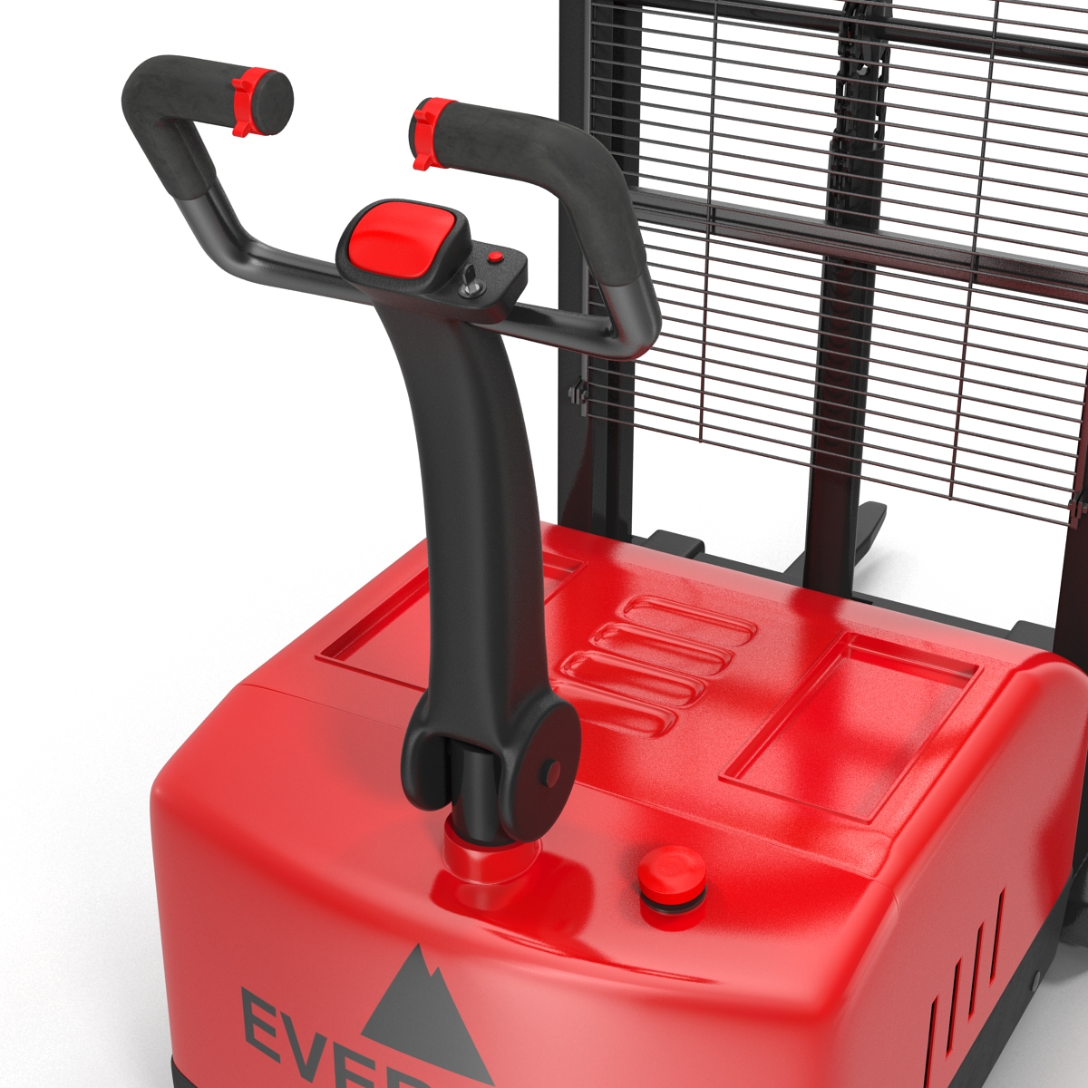 Electric Walkie Stacker Rigged Red 3D model