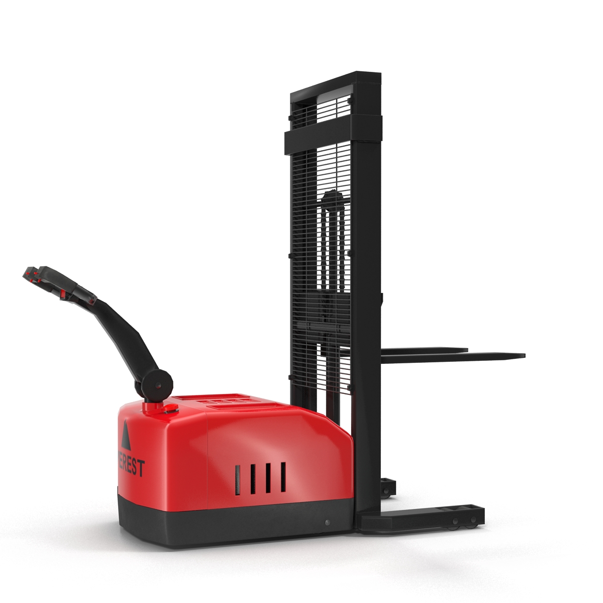 Electric Walkie Stacker Rigged Red 3D model