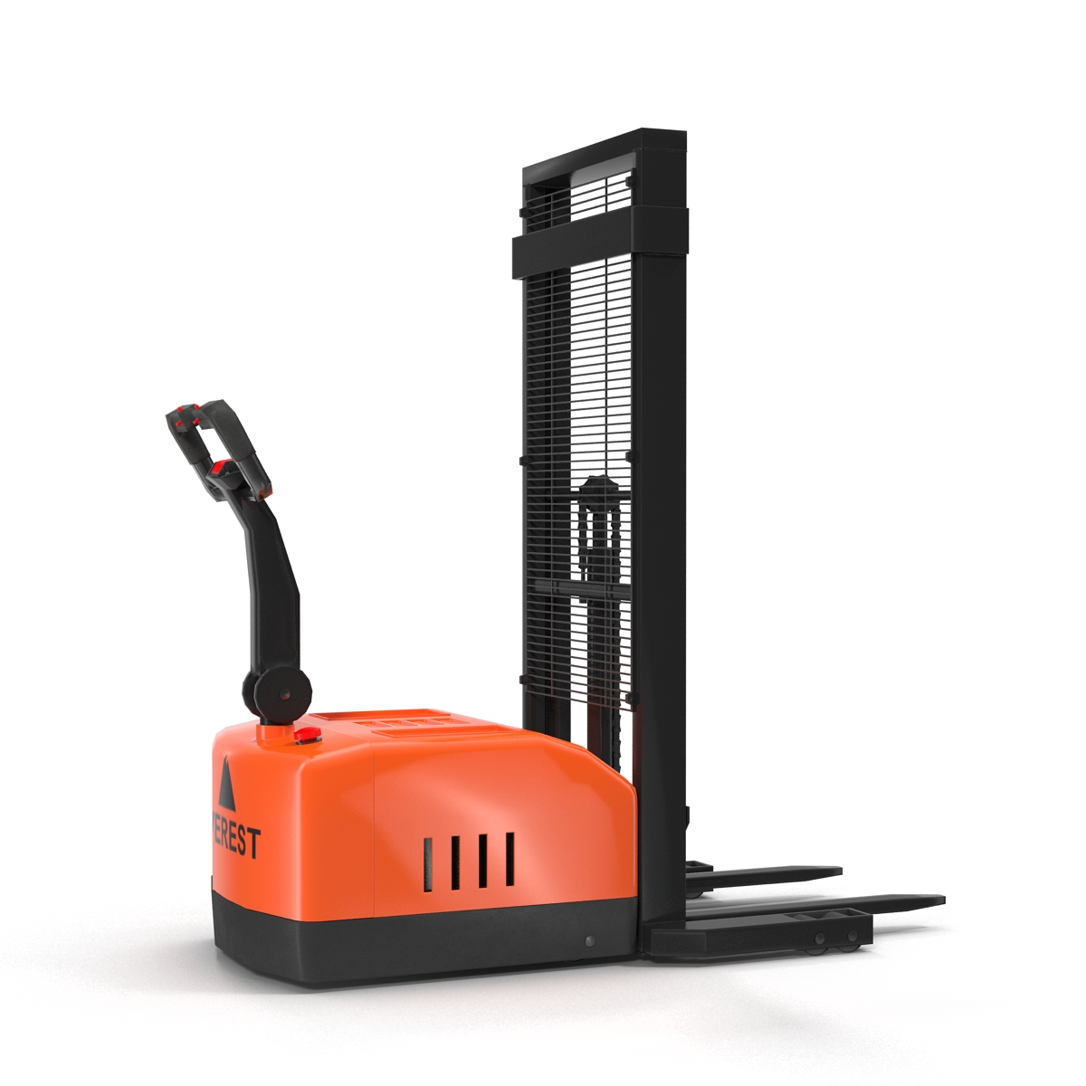 Electric Walkie Stacker Rigged Orange 3D