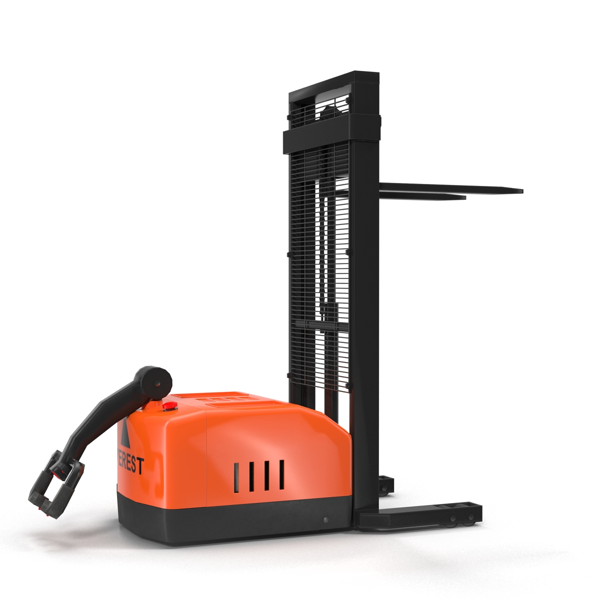 Electric Walkie Stacker Rigged Orange 3D