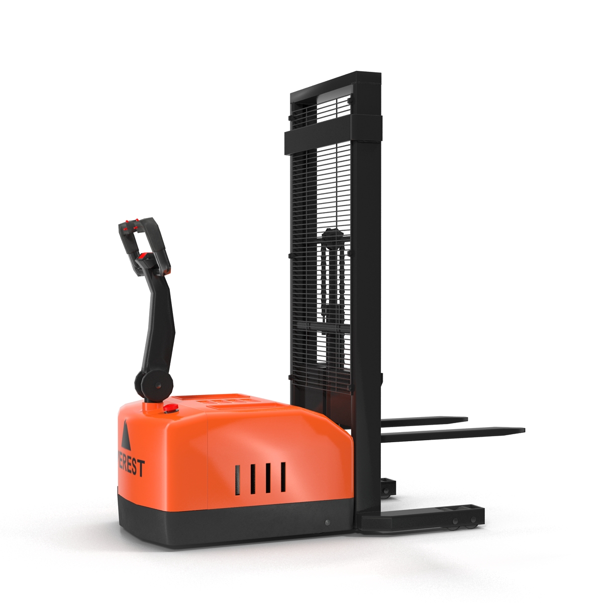 Electric Walkie Stacker Rigged Orange 3D