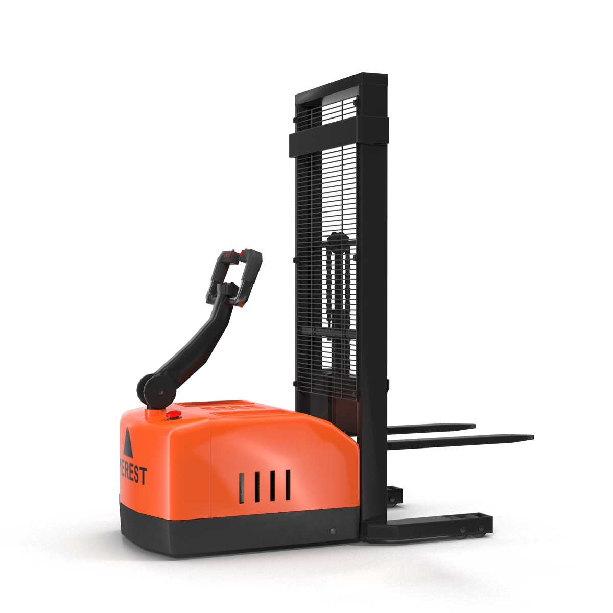 Electric Walkie Stacker Rigged Orange 3D