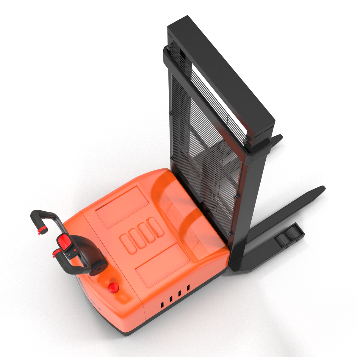 Electric Walkie Stacker Rigged Orange 3D