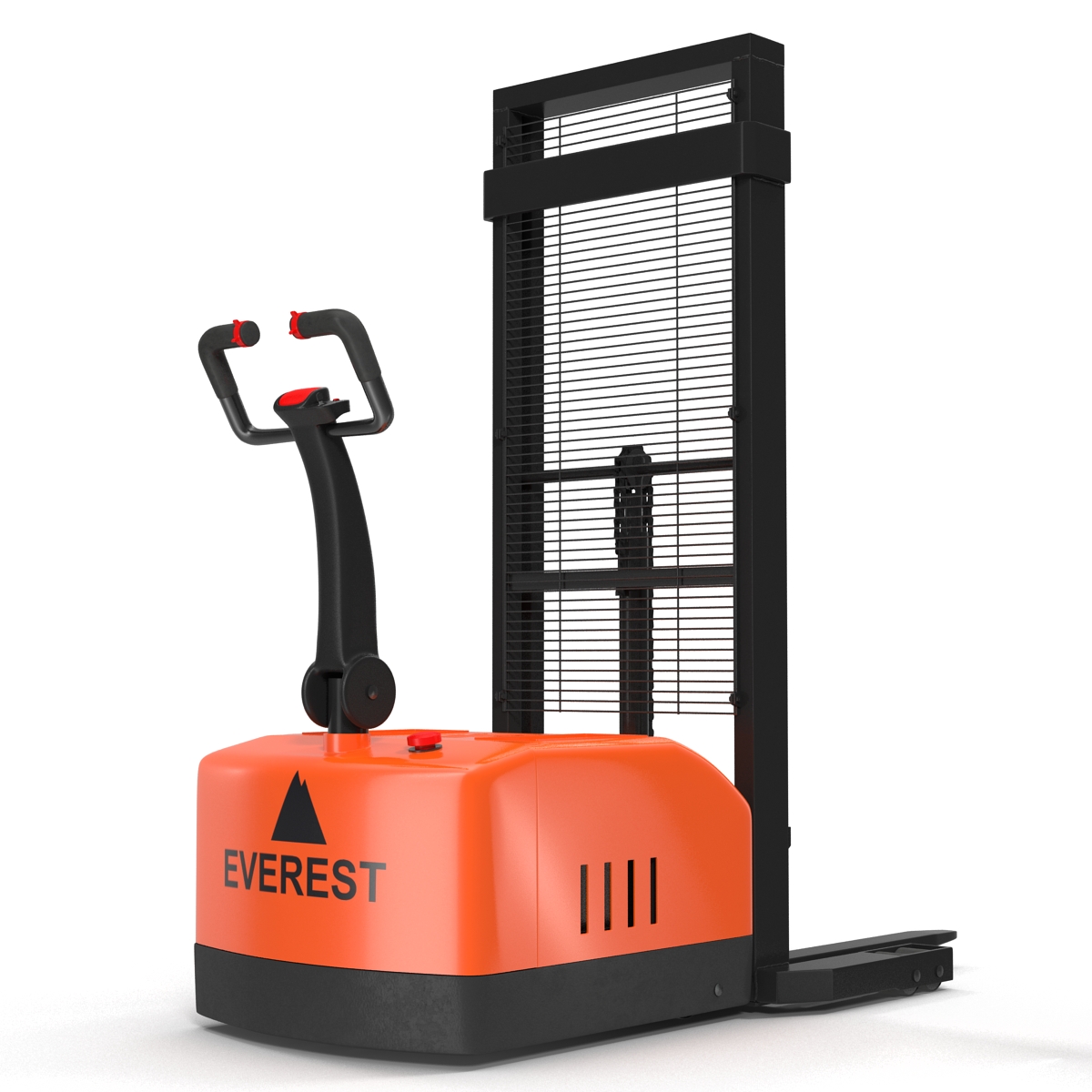 Electric Walkie Stacker Rigged Orange 3D