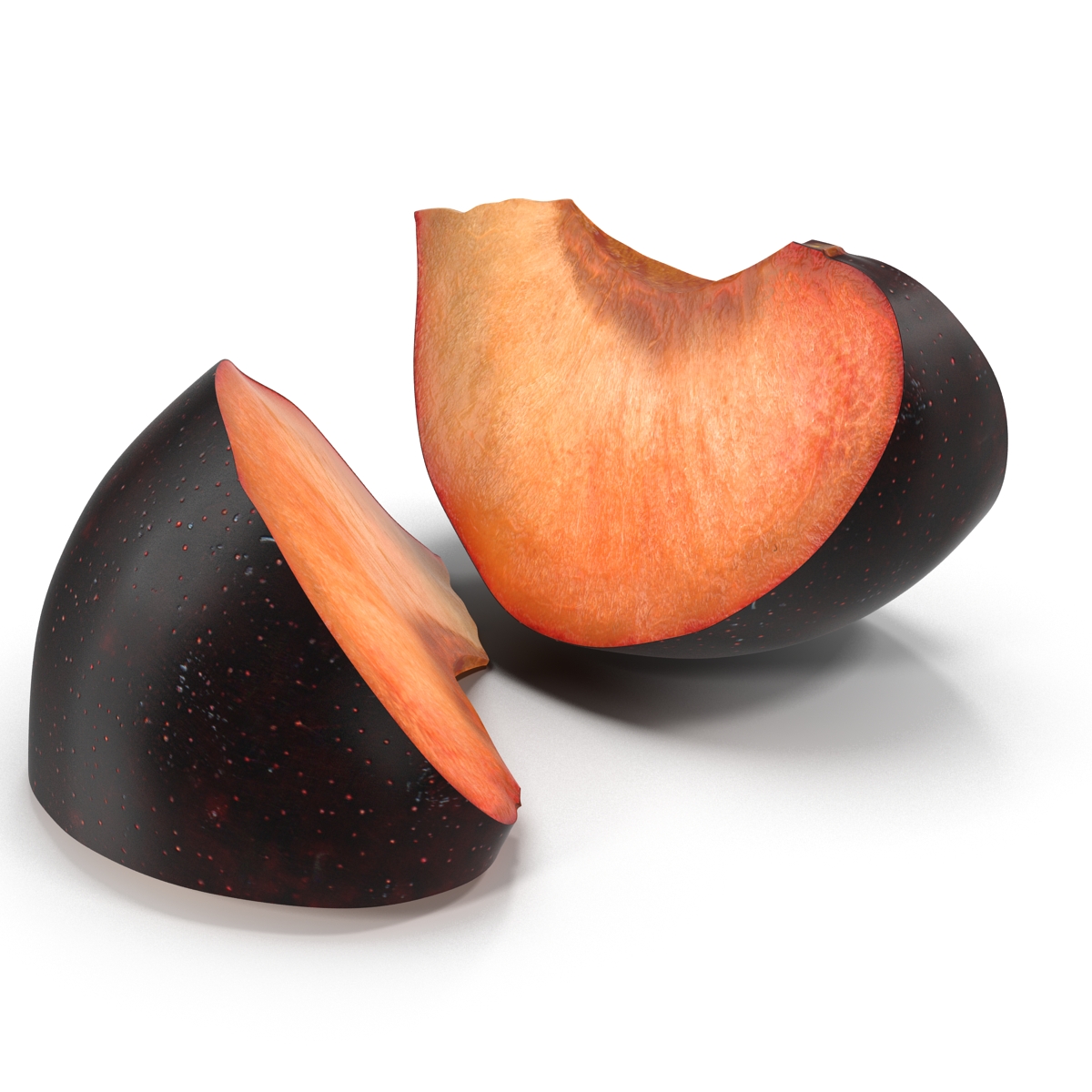 3D Sliced Plum