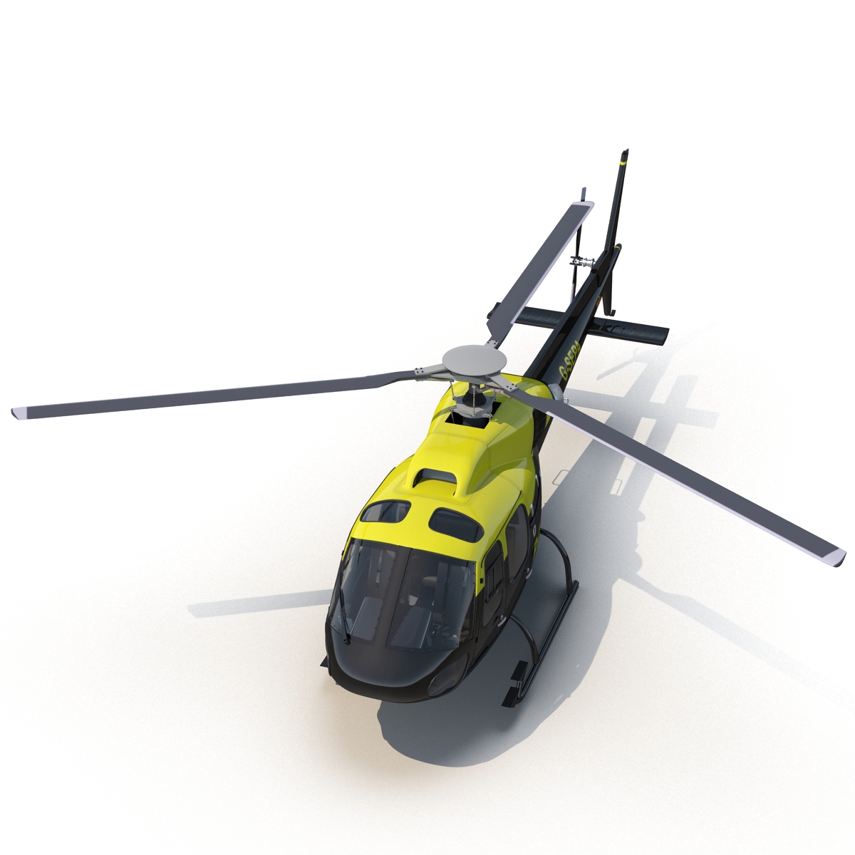 3D Police Aviation Eurocopter AS 355 model