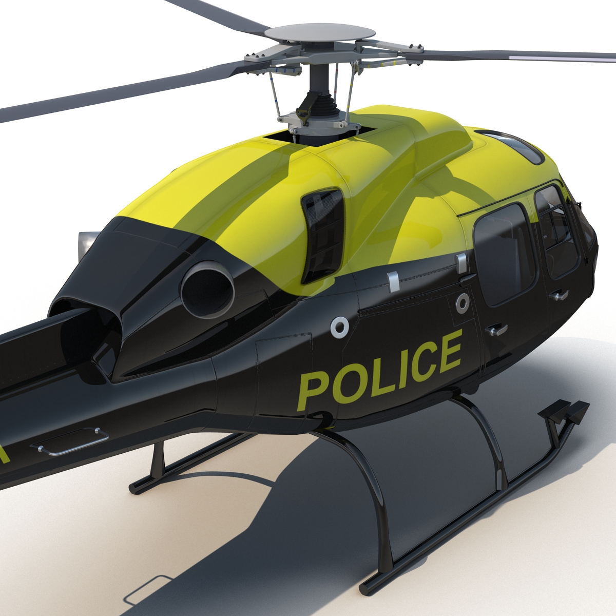 3D Police Aviation Eurocopter AS 355 model