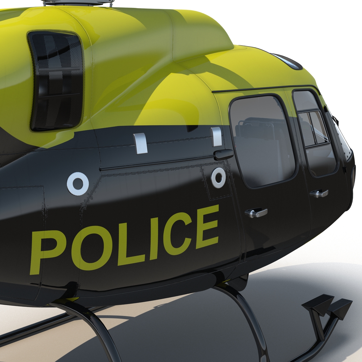 3D Police Aviation Eurocopter AS 355 model