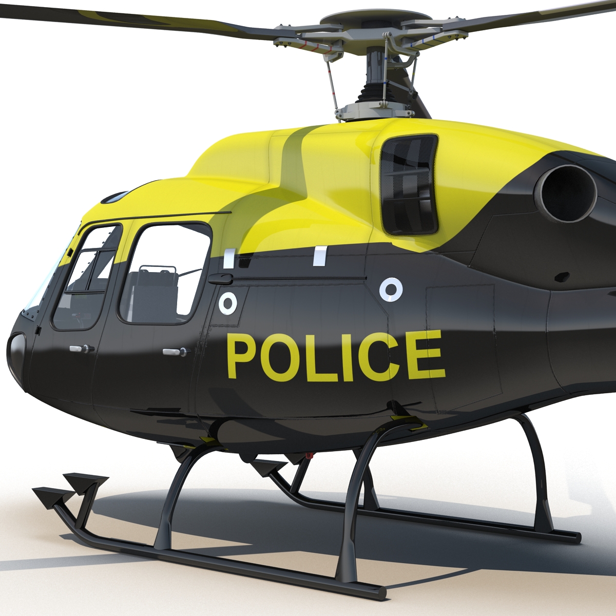 3D Police Aviation Eurocopter AS 355 model