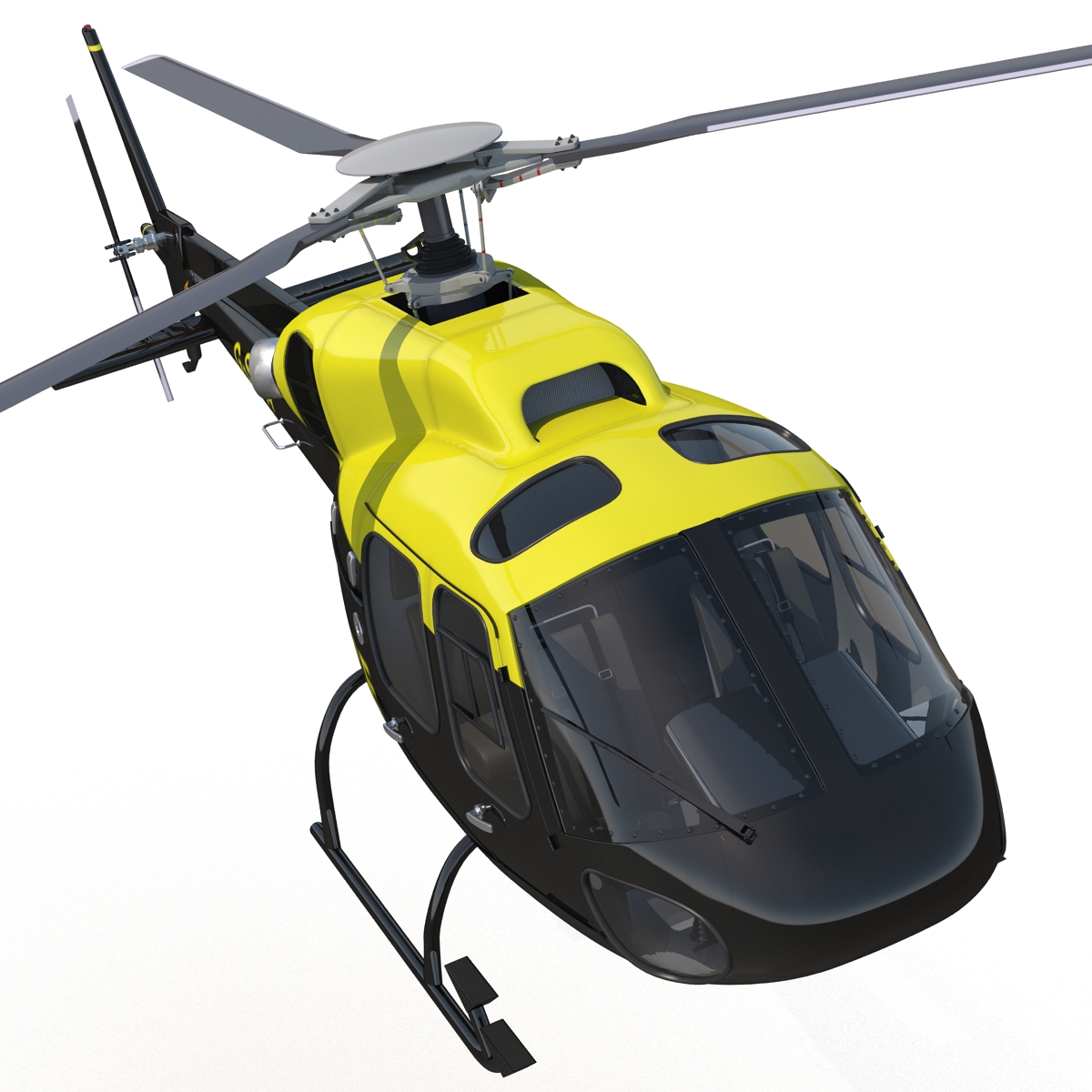 3D Police Aviation Eurocopter AS 355 model