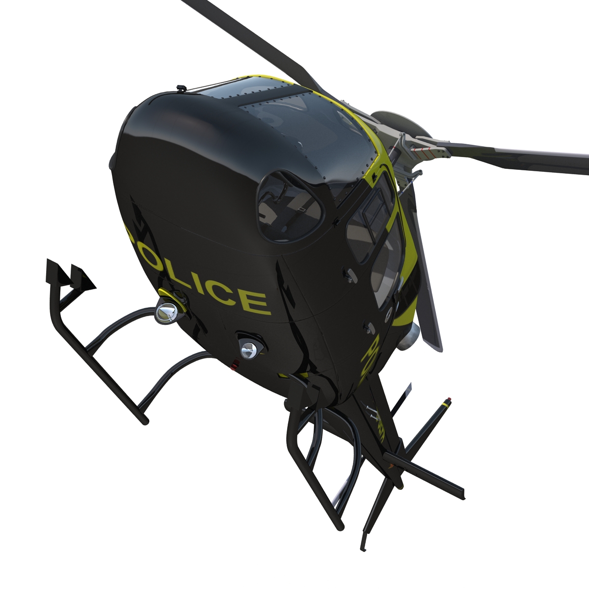 3D Police Aviation Eurocopter AS 355 model