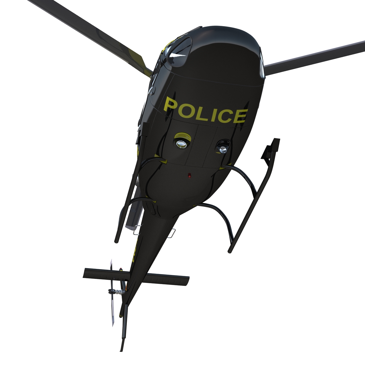 3D Police Aviation Eurocopter AS 355 model