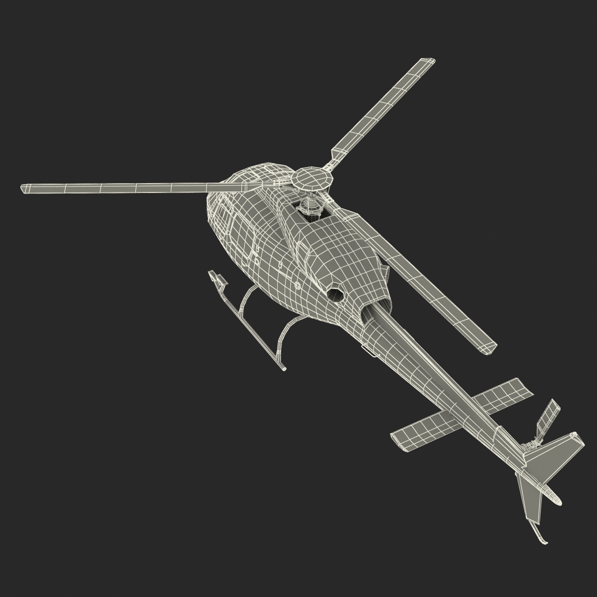 3D Police Aviation Eurocopter AS 355 model