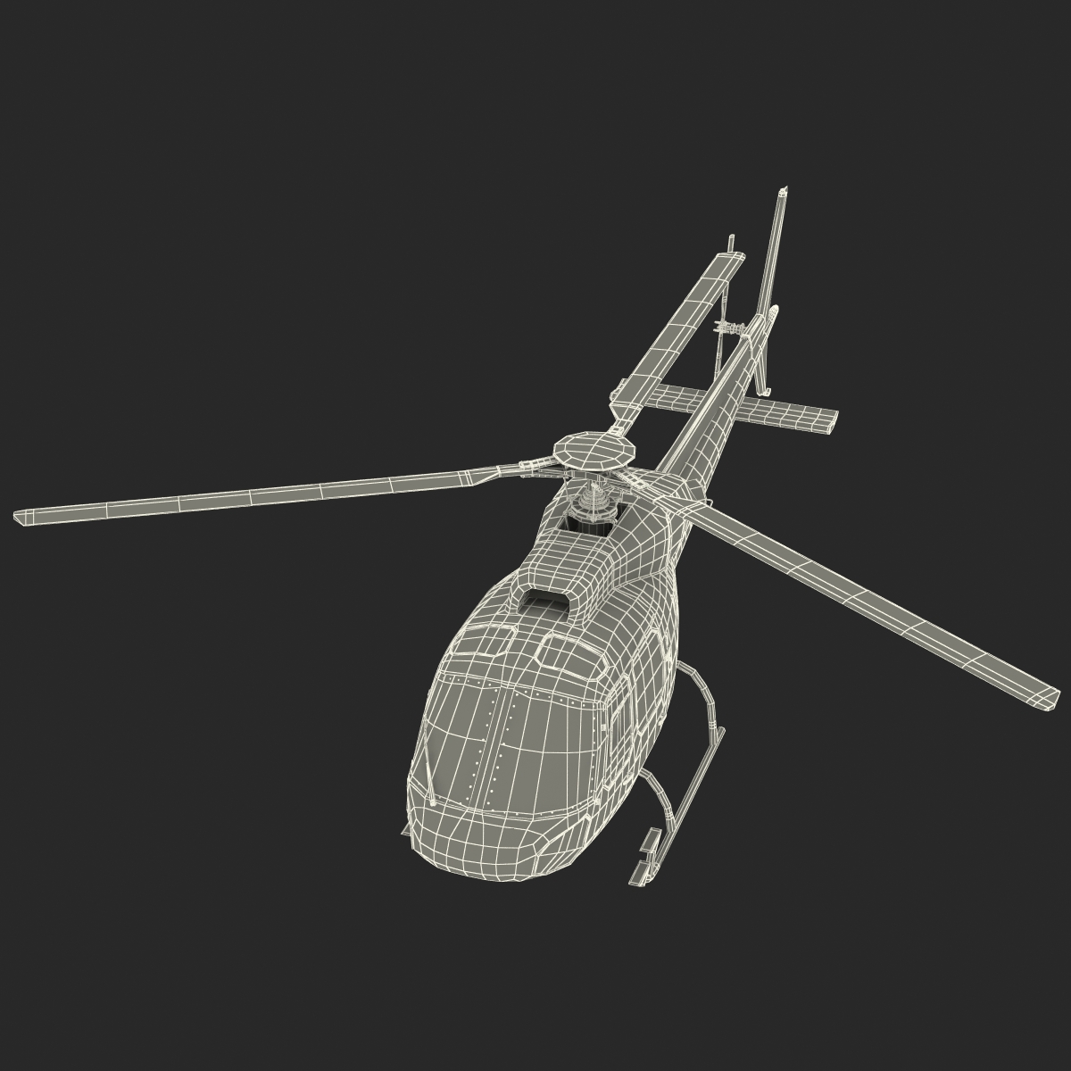 3D Police Aviation Eurocopter AS 355 model